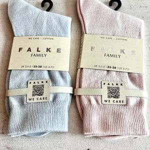 Falke Women Family pink and blue cotton socks. 35/38